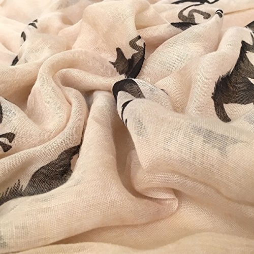 E-Clover Herebuy Cool Animal Print Scarves: Fashionable Horse Print Scarf for Women Mother's Day Gift (Brown&Black) - Image 5