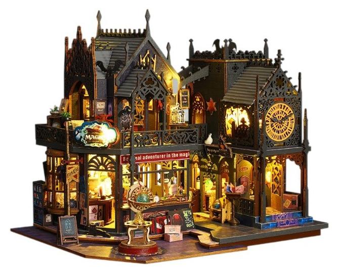 DIY Mini Magic Castle for Adults and Teens, Dollhouse Kits, Cottage Models, Kids Craft Sets, Holiday Gifts - Image 1
