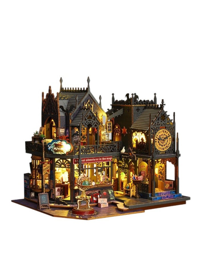 DIY Mini Magic Castle for Adults and Teens, Dollhouse Kits, Cottage Models, Kids Craft Sets, Holiday Gifts  - Image 1