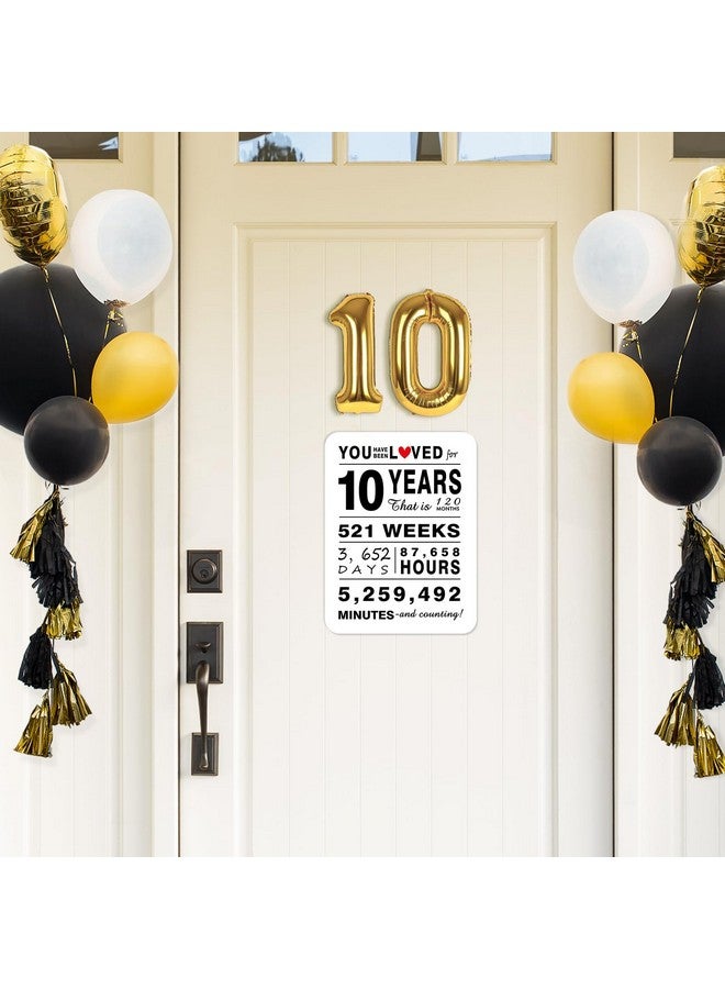 ويرنساي ديكورات حفلات عيد الميلاد العاشر من WERNNSAI - 9 قطع لافتات حائطية وعلامات مضحكة للمراهقين بعمر 10 سنوات، ديكور حفلات عيد الميلاد العاشر، لافتة، قطع مركزية للطاولة، باب، جدار، نوافذ، لافتات، دعائم صور للأولاد والبنات - Image 4