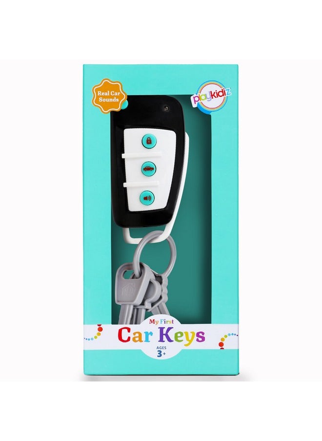 PLAYKIDIZ Toy Car Keys - Real Looking Play Toddler Remote Car Key - Interactive Kids Baby Keys With Lights And Sound Effetcs - Pretend Toy Keys For Boys Girls Age 3+  - Image 2