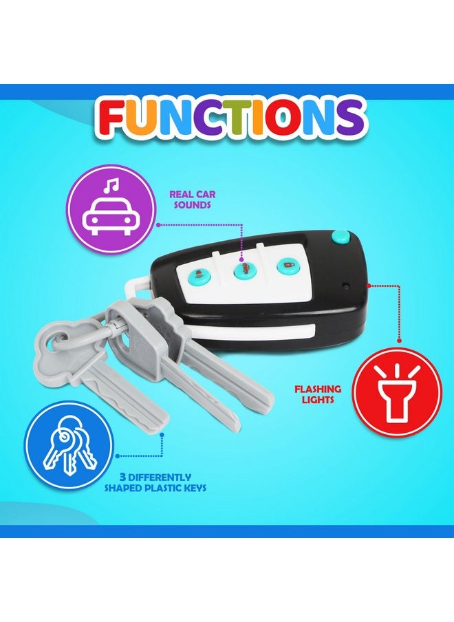 PLAYKIDIZ Toy Car Keys - Real Looking Play Toddler Remote Car Key - Interactive Kids Baby Keys With Lights And Sound Effetcs - Pretend Toy Keys For Boys Girls Age 3+  - Image 3