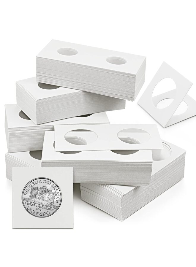 حامل عملات من الورق المقوى، 300 قطعة، حامل عملات لمستلزمات جمع العملات المعدنية - Image 1