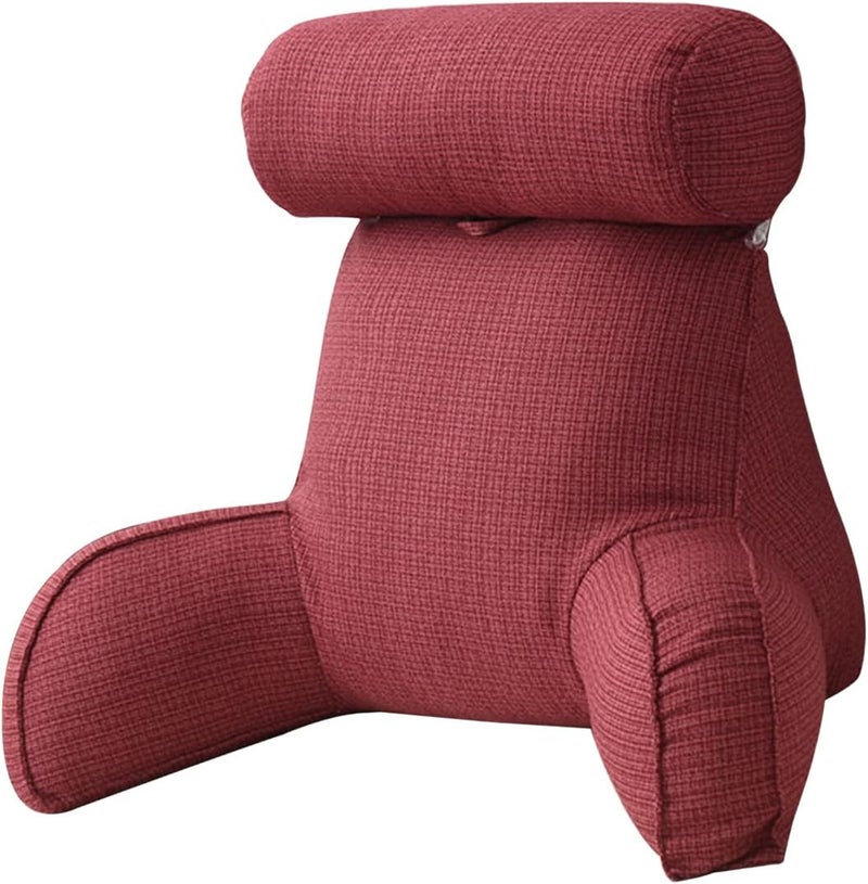 Backrest Pillow with Arms,Adult Reading Pillow | Lounge Pillow with Ultra-Comfy Detachable Neck Roll, Unmatched Support Sit Up Bed Rest Chair - Image 5