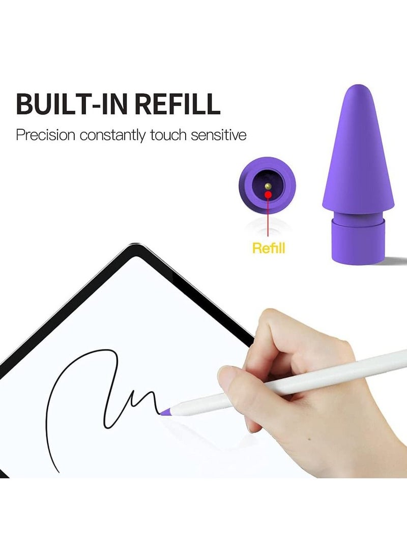 Tips for Apple Pencil 6-color Nibs 1st 2nd Generation Pen Replacement Red Yellow Purple Pink Gray Cyan  - Image 3
