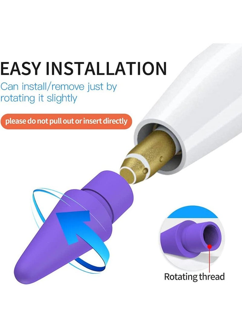 Tips for Apple Pencil 6-color Nibs 1st 2nd Generation Pen Replacement Red Yellow Purple Pink Gray Cyan  - Image 2