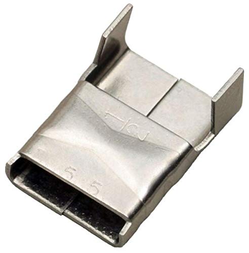 BAND-IT Clips AE4549, 316 Stainless Steel, 1/2" Wide (100 per Box) - Image 1