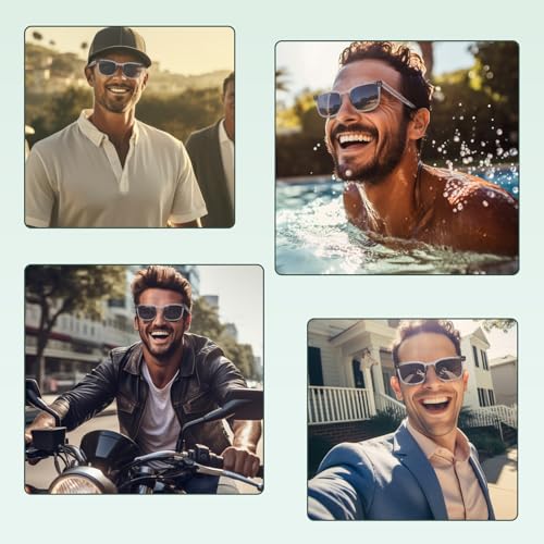 DEHOTRE Progressive Multifocal Reading Sunglasses Men No Line Bifocal Sun Readers with Core Wire Zero Top Spring Hinge UV400 Grey 2.50 - Image 5