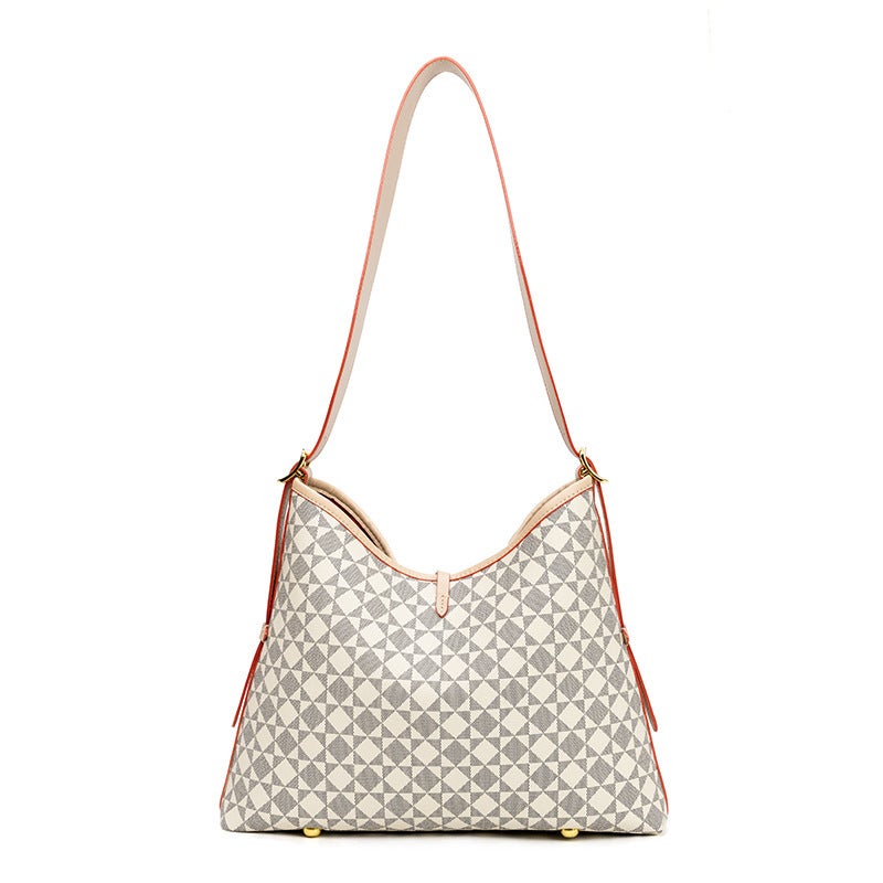 New Printed Carryall Checkerboard Baguette Bag Croissant Postman Shopping Bag Pillow Tote Bucket Women'S Bag - Image 4