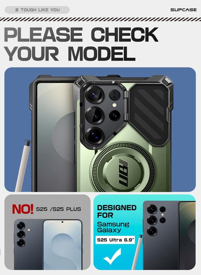 SUPCASE for Samsung Galaxy S25 Ultra Case with Camera Cover Stand (UBMag XT), [S Pen Friendly] [Compatible with MagSafe] [Military-Grade Protection] Magnetic Phone Case for S25 Ultra 6.9 Inch, Guldan - Image 2
