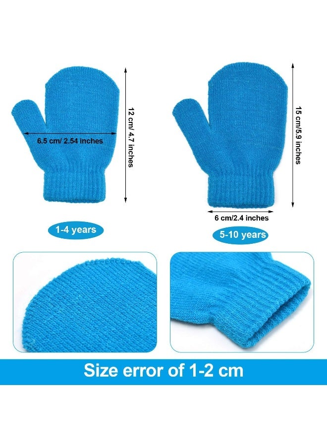 Syhood 7 Pairs Toddler Mittens Kid Gloves Stretch Full Finger Mitten Winter Warm Knitted Gloves  - Image 2