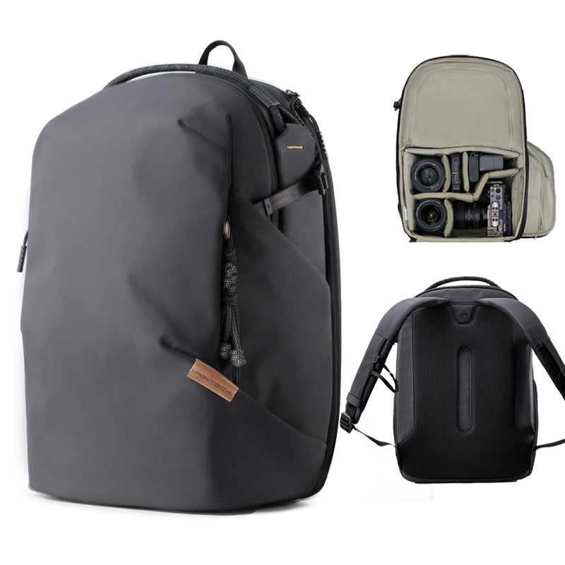 PGYTECH OneGo Lite 22L Camera Backpack Water-Resistant DSLR/Mirrorless Bag for Sony/Canon/Fujifilm, Drone Backpack, Tripod Mount Travel & Weekend Photography Pack for 16" Laptop (Matte Black) - Image 1