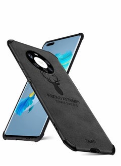 Y&D Lakobos Phone Case for Huawei Mate 40 Pro+, Ultra-thin Matte Leather Back Silicone Soft Edge Shockproof Full Body Protective Cover Pro Plus 6.76" -Black  - Image 1