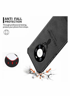 Y&D Lakobos Phone Case for Huawei Mate 40 Pro+, Ultra-thin Matte Leather Back Silicone Soft Edge Shockproof Full Body Protective Cover Pro Plus 6.76" -Black  - Image 4