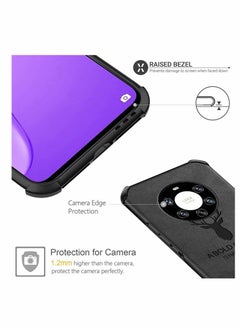 Y&D Lakobos Phone Case for Huawei Mate 40 Pro+, Ultra-thin Matte Leather Back Silicone Soft Edge Shockproof Full Body Protective Cover Pro Plus 6.76" -Black  - Image 3