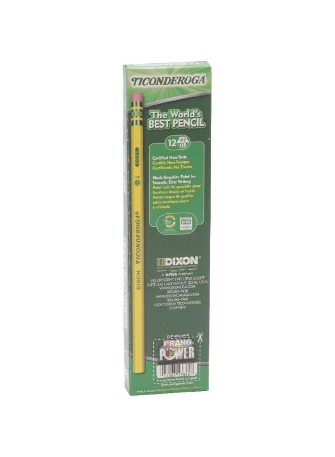 Ticonderoga Yellow Barrel with Eraser Lead Pencil - Image 3