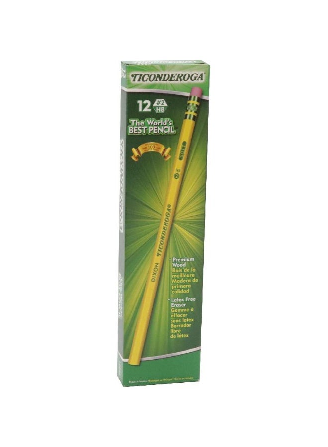 Ticonderoga Yellow Barrel with Eraser Lead Pencil - Image 1