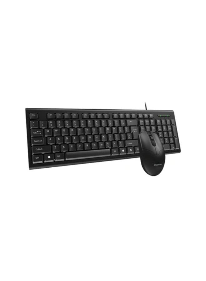 ميشين مجموعة لوحة مفاتيح وماوس سلكية USB من Meetion MT-C100 - أسود، مريحة - Image 3