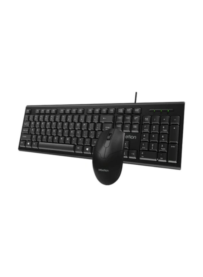 ميشين مجموعة لوحة مفاتيح وماوس سلكية USB من Meetion MT-C100 - أسود، مريحة - Image 5
