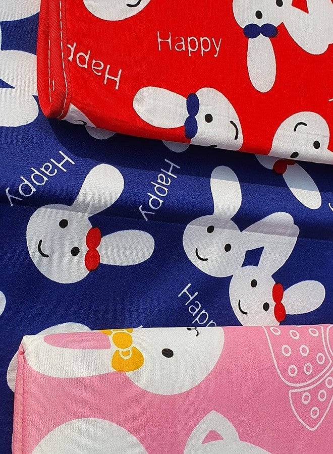 Heights Baby Diaper Changing Mats/Bichhoni (One Side Cotton One Side Plastic) Waterproof Bed Protectors for 0-15 Months Babies ((Pack of 3)) Random Multi Color Designs - Image 4