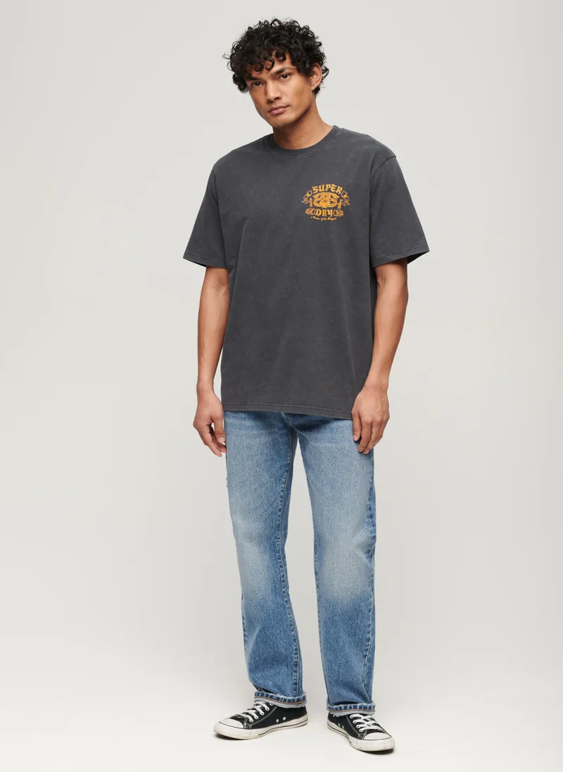 سوبر دراي Biker Rock Graphic Loose Tee