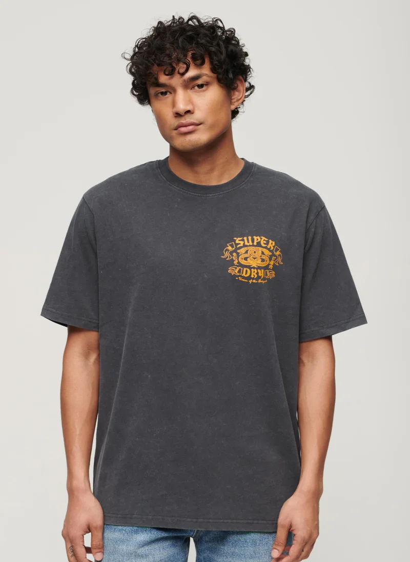سوبر دراي Biker Rock Graphic Loose Tee