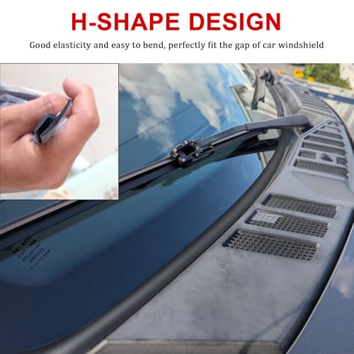 vvag 1.8M/6Ft Windshield Cowl Molding Rubber Seal Strip Trim, Front Rear Windshield Seal, Car Weather Stripping, Window Sunroof Seal for Most Cars Trucks SUV - Image 3