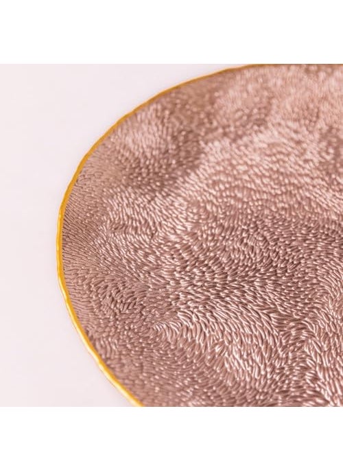 SIGNATURE HOME DECOR STUDIO Signature Home Dcor Studio Set of 2 Mocha Textured Glass Charger Plates  - Image 3