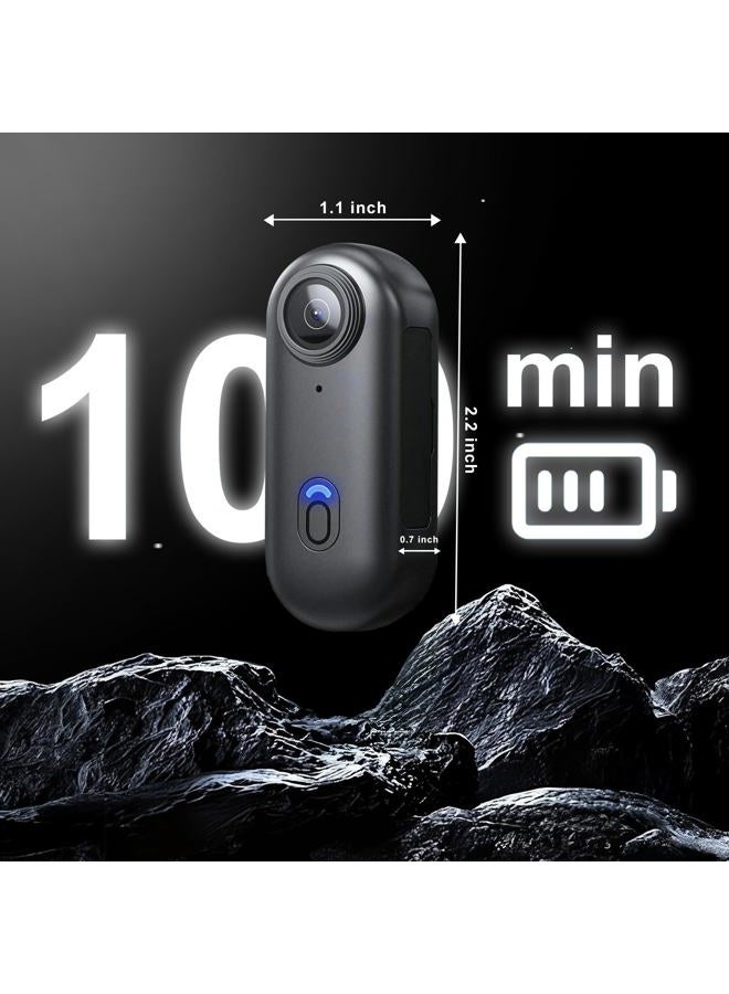NUISK 4K Thumb Action Camera | 128G Sports Camera for POV Photoshooting: Waterproof Sports Camera The Size of a Thumb Suitable for Running Cycling Swimming Hiking Adventure Etc (White) - Image 5