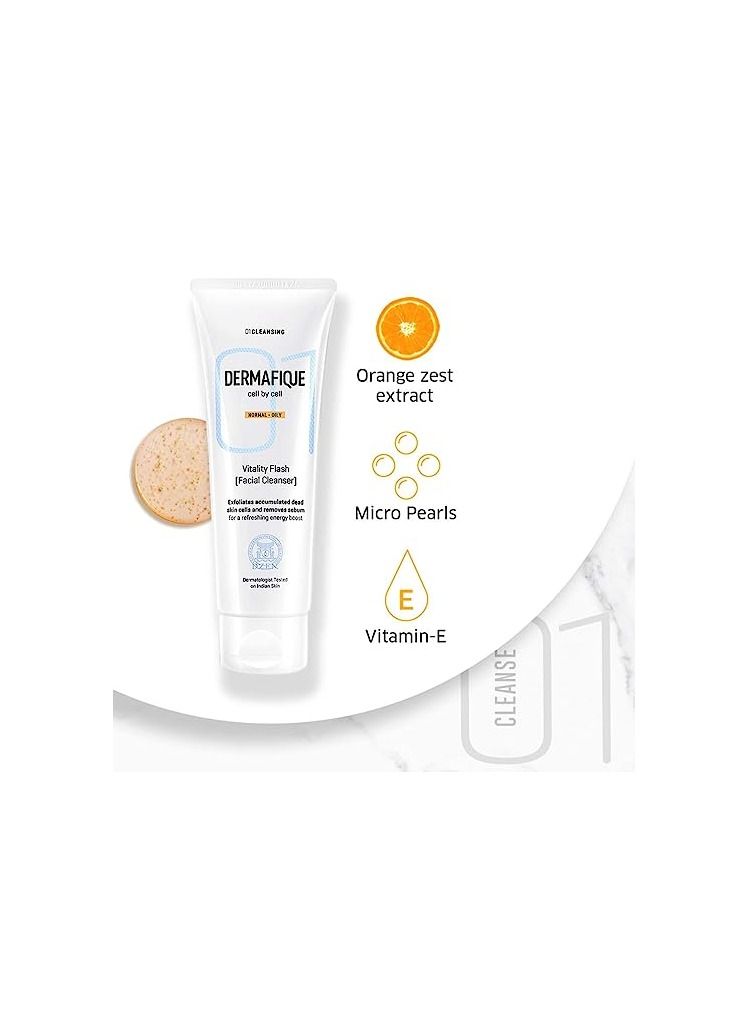 Dermafique Vitality Flash Facial Cleanser Exfoliating Face wash - Image 5