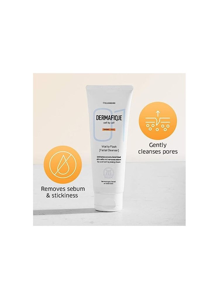 Dermafique Vitality Flash Facial Cleanser Exfoliating Face wash - Image 4