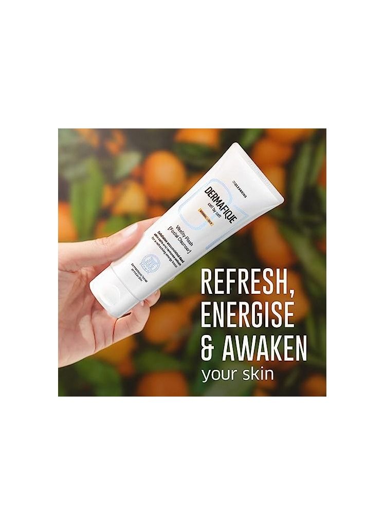 Dermafique Vitality Flash Facial Cleanser Exfoliating Face wash - Image 2