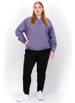 Women Plus Size Fit Hooded Long Sleeve Running Hoodies, Lavender - pzsku/Z0D9F0A946ECA84C936DCZ/45/_/1739110635/bee41f20-401e-46ad-a235-04843f97e1b4