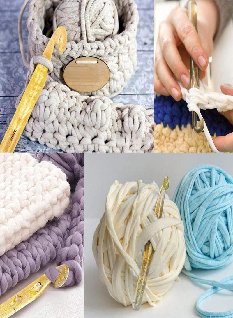 GGOOT 5 Pcs Knitting Needles Kit,Crochet Hooks for Beginners | Huge Crochet Hook Set, 5 Pieces Large Needles, Yarn Crochet Hooks Needles for DIY Scarves, Sweaters, Blankets, Rugs - Image 3