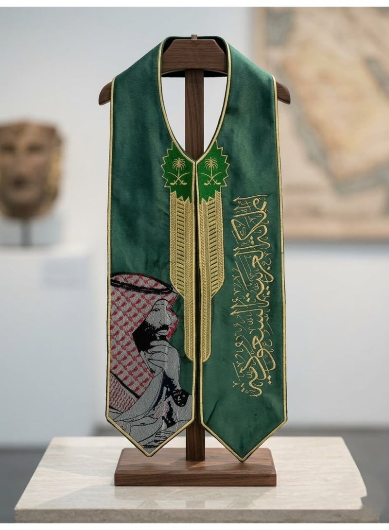 شال اليوم الوطني السعودي فخر وأناقة في احتفال المملكة المقاس يناسب الكبار والشباب - Image 2
