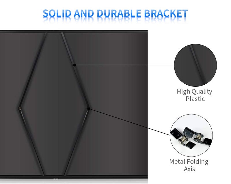 Cocar P1-SN50 50 inch Portable Projection Screen for Mini/Professional LED/LCD/DLP Projector Self Standing Pull-Out Style Indoor Outdoor Home Cinema - 4:3/16:9 Compatiable - Image 4