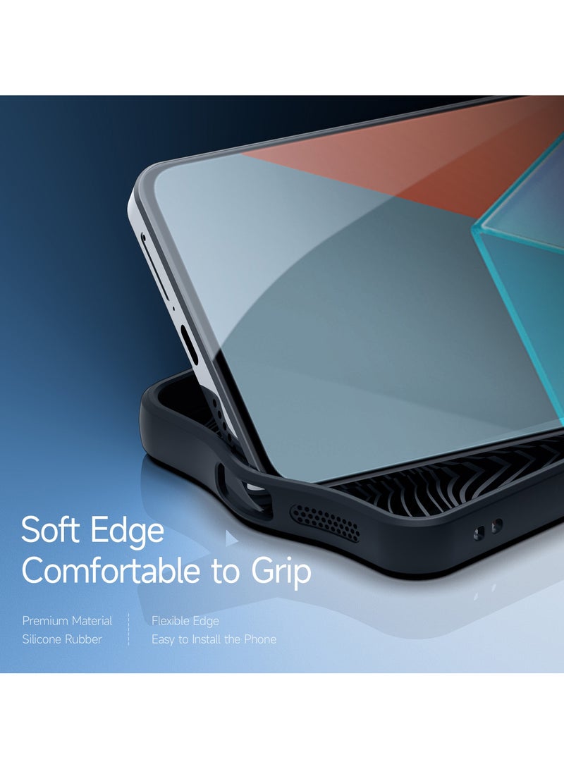 دوكس دوتشيز ايمو جراب لموبايل شاومي ريدمي نوت 13 برو 5 جي / بوكو اكس 6 5 جي  جراب نحيف وشفاف مطفي مصنع من البولي يوريثين الحراري بولي كربونات البولي بروبلين سيليكون - اسود - Image 4