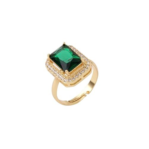 SALTY Anti Tarnish Royal Diamond Crown Finger Ring for Women | Adjustable Fancy Jewellery Design | Latest Fashion Accessories for Girls | Minimal Jewelry | Marriage, Birthday | Gift for Valentine Day - Image 1