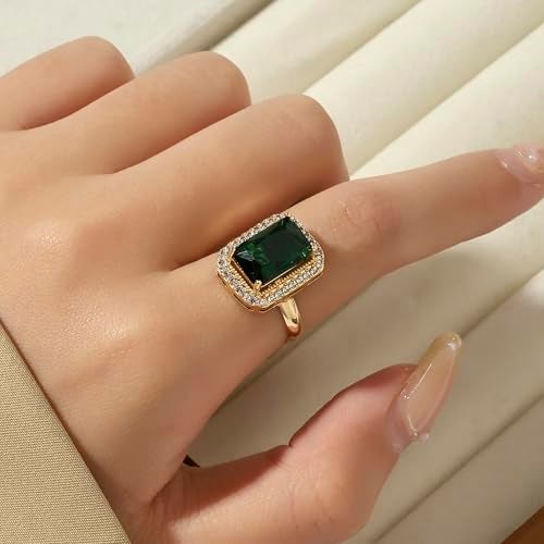SALTY Anti Tarnish Royal Diamond Crown Finger Ring for Women | Adjustable Fancy Jewellery Design | Latest Fashion Accessories for Girls | Minimal Jewelry | Marriage, Birthday | Gift for Valentine Day - Image 2