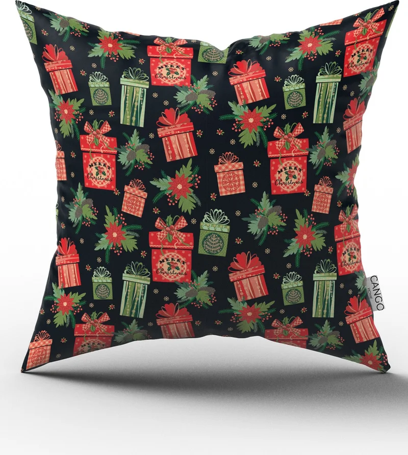 كانغو هوم Double Sided Printed New Year Themed Digital Printed Throw Pillow Case CGH300-CT