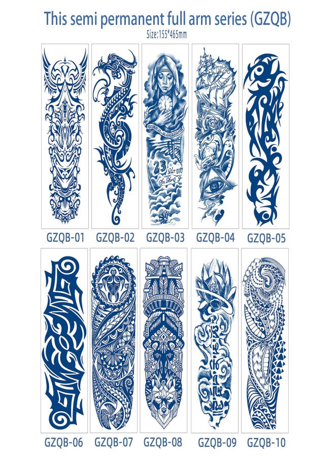 Extra Large Temporary Tattoos Stickers for Arm Fake Tattoos Waterproof Long-lasting Tattoo Stickers for Men & Women - Image 2