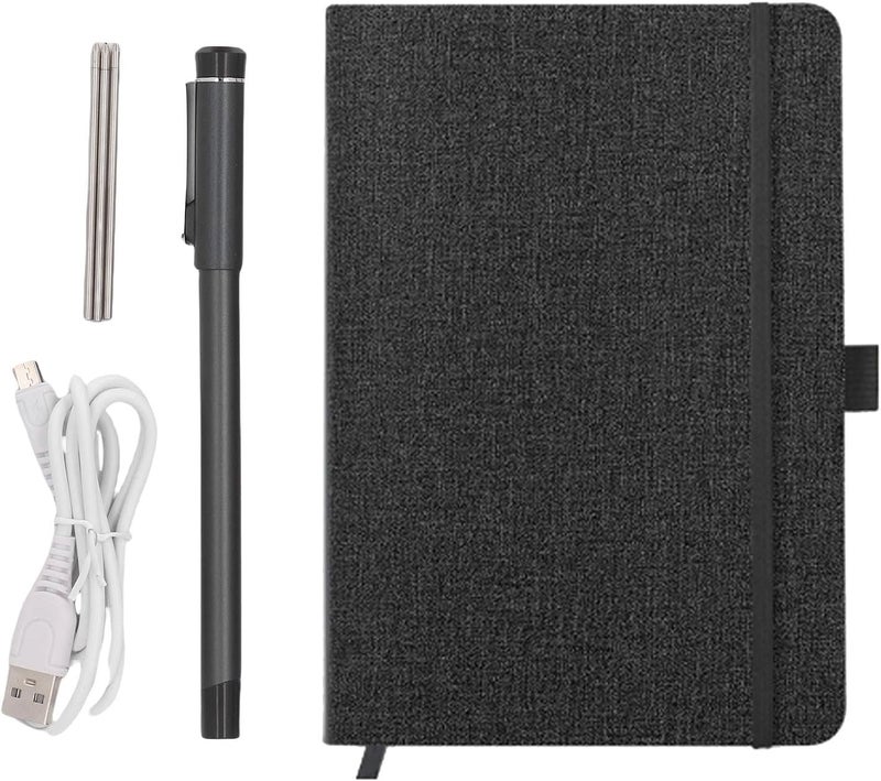 Dpofirs Masterben Smart Pen Notebook Set BT5 | 360 Degree Writing, AI Drawing with OCR, Real Time Sync to AndroidiOS, Offline Storage, Video Playback, Share As PDFImage, for Classroom (Linen Pattern - Image 5