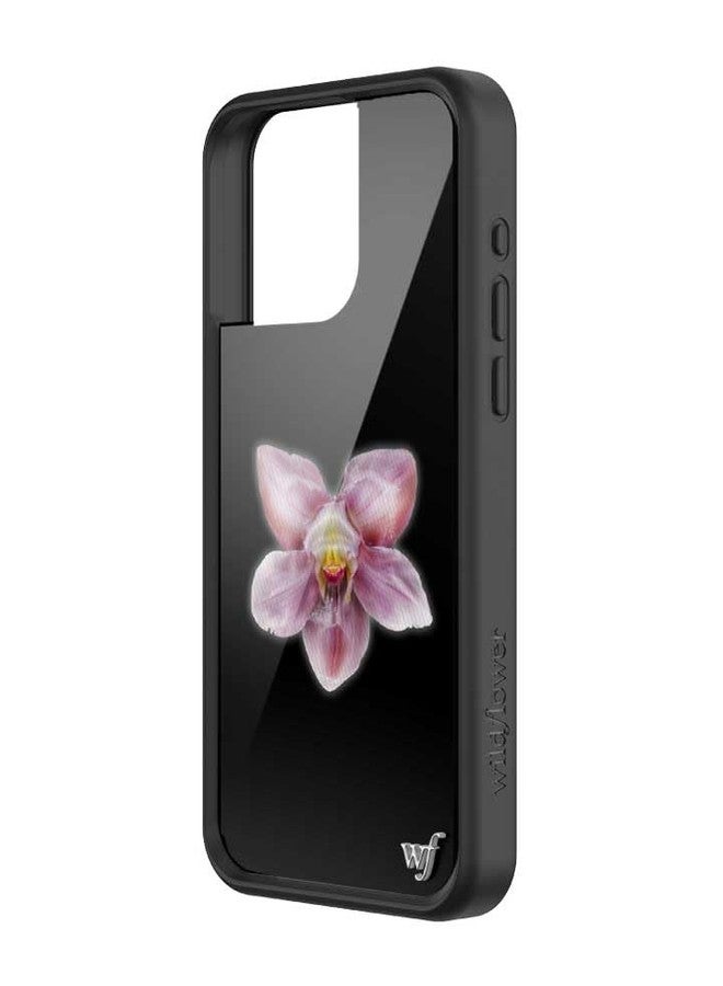 Wildflower Cases - Orchid, Compatible with Apple iPhone 15 Pro Max | Floral, Black, Purple, Minimalist, Cute, Trendy - Protective Black Bumper, 4ft Drop Test Certified, Women Owned Small Business - Image 2