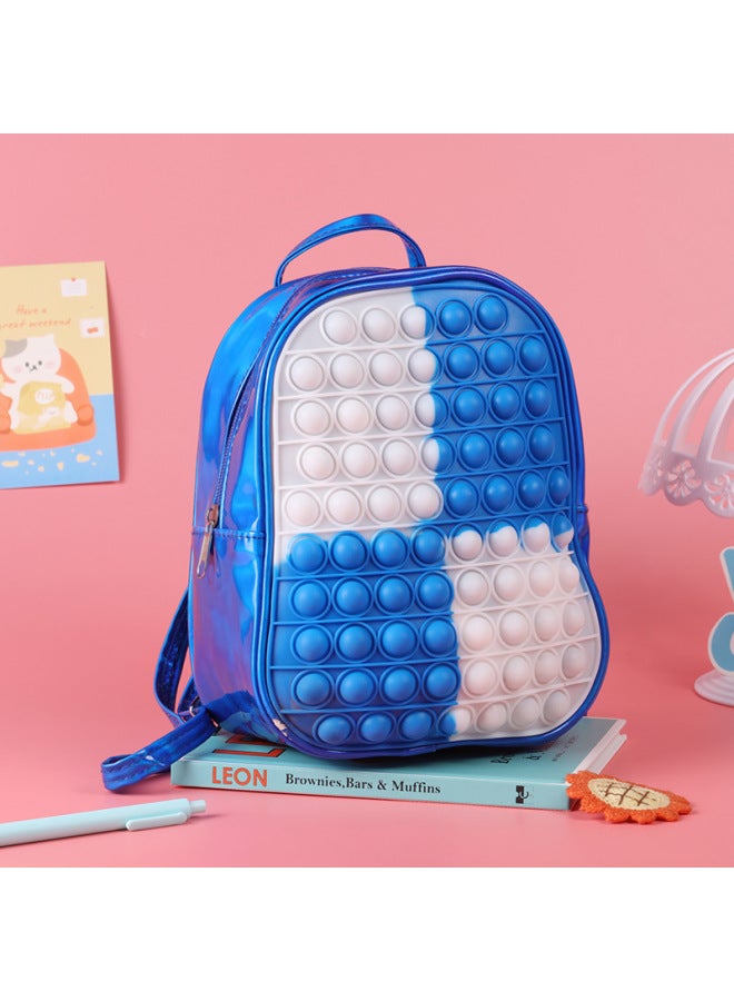 Spot Silicone Backpack Children's Educational Decompression Toy Schoolbag Bubble Pinch Le Rodent Killer Pioneer Backpack-Color:Big Bag Style Five 20*24 - Image 1