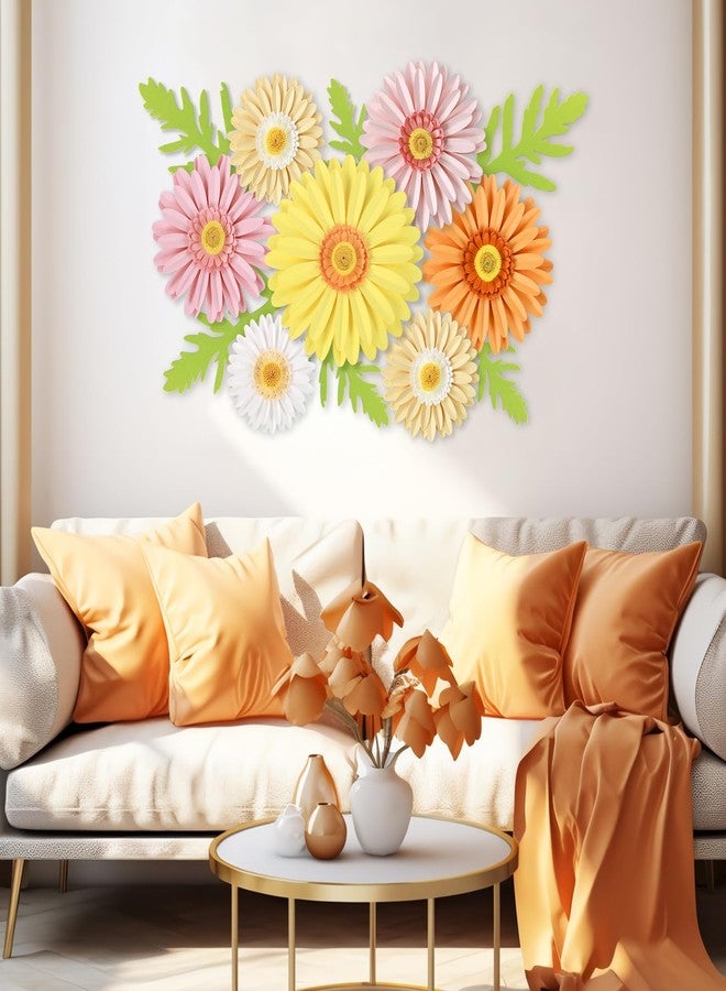 PAPER JAZZ Daisy Paper Flower Decoration, Daisy Wall Decoration Party Birthday Decoration, 3D Artificial Paper Flower Wall Stickers for Spring Party, Wedding, Living Room, Bedroom. - Image 4
