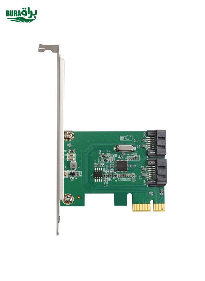 BURAQ ASM1061 Pci-e2.0 X1 to 2-port SATA 3.0 Adapter Card  - Image 2