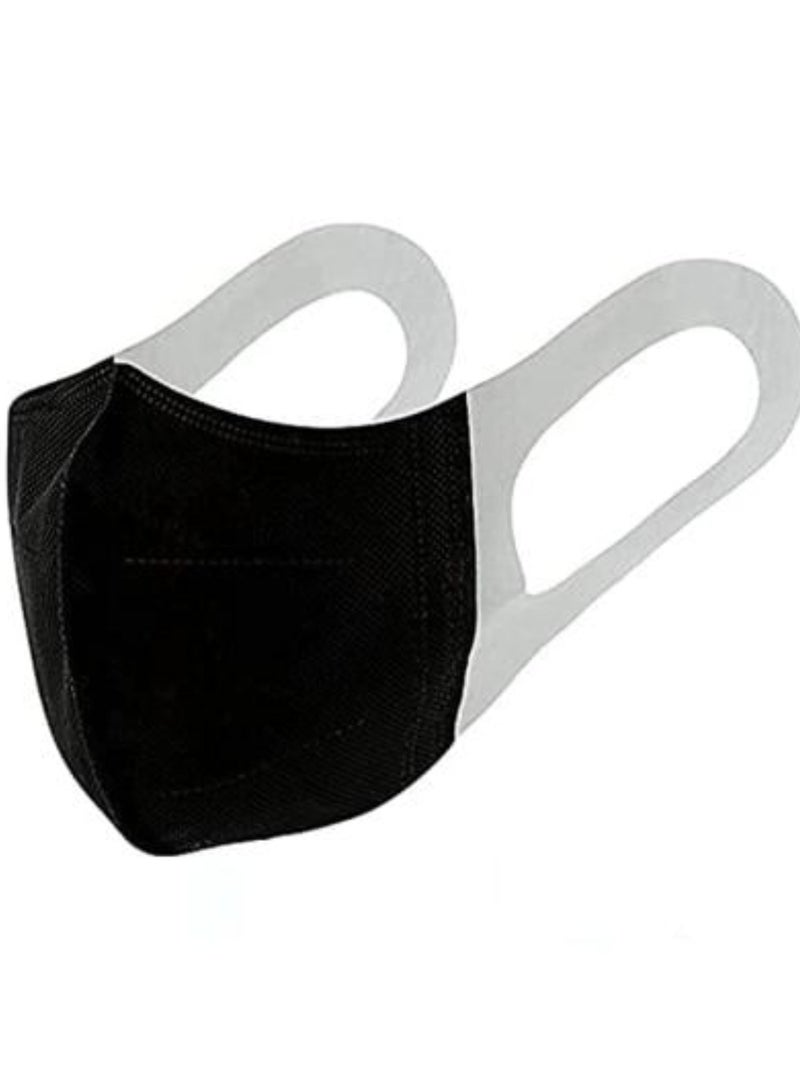 Generic 3D Pro Protective Face Mask Pack Of 50 Full Black  - Image 3