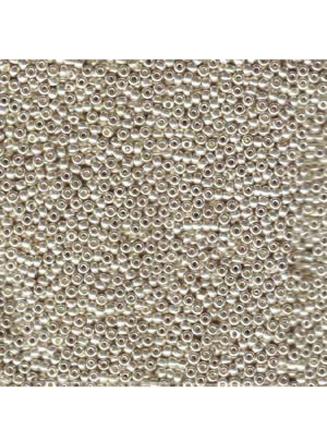 Galvanized Silver Miyuki Japanese Round Rocailles Glass Seed Beads 11/0 Approximately 24 Gram 5 Inch Tube