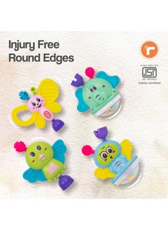 R for Rabbit R for Rabbit Jingle Safari Infant Kids Rattles Toys Set for New Born Baby Lightweight 5 Pcs Combo Toy Set for 0 to 24 Month Children (Multicolor)  - Image 2
