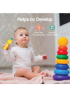 R for Rabbit R for Rabbit Jingle Safari Infant Kids Rattles Toys Set for New Born Baby Lightweight 5 Pcs Combo Toy Set for 0 to 24 Month Children (Multicolor)  - Image 4